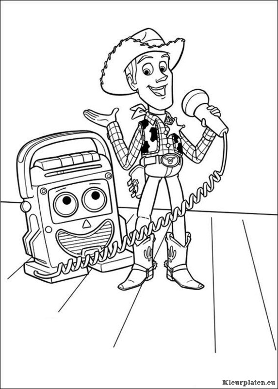 Toy story 3 kleurplaten