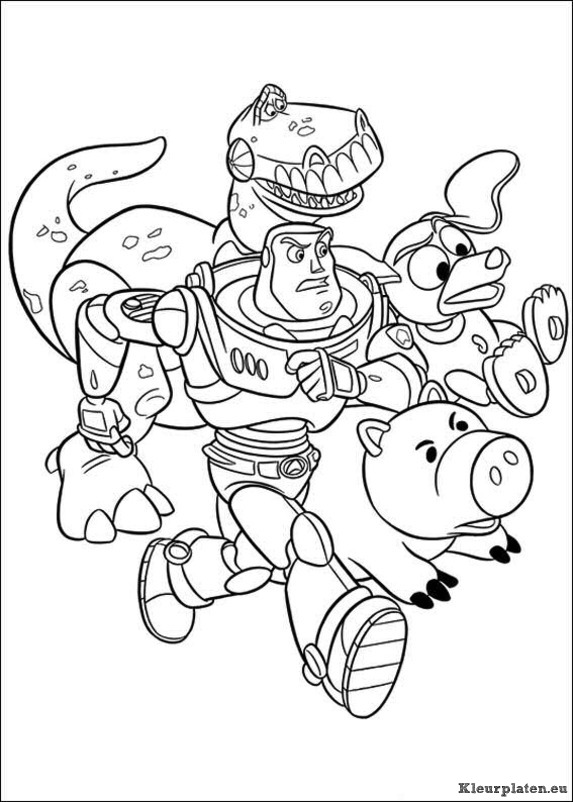 Toy story 3 kleurplaten
