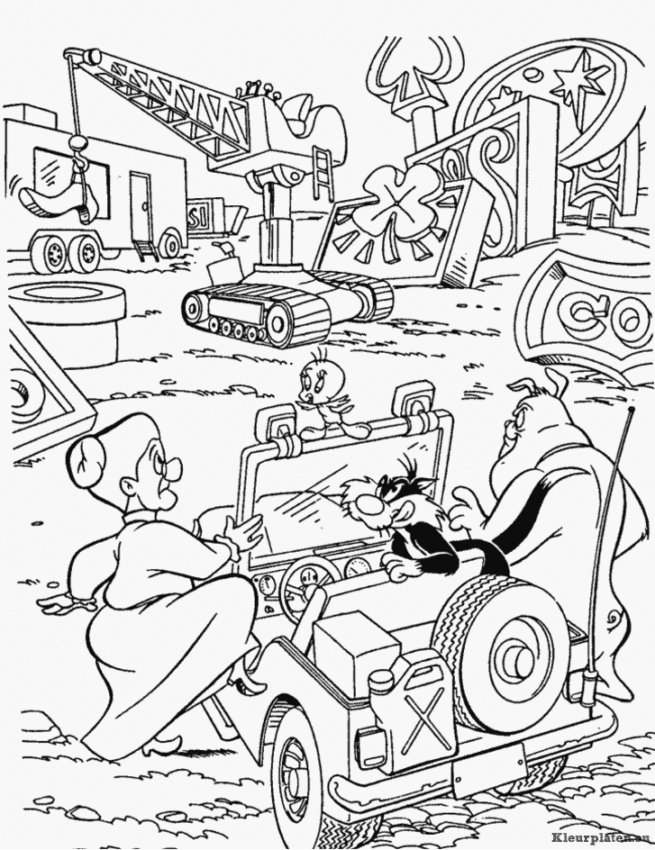 Tweety en sylvester kleurplaten