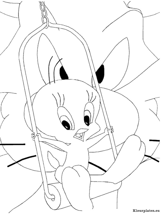Tweety en sylvester kleurplaten