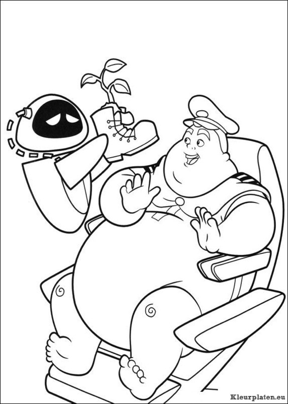 Wall e kleurplaten