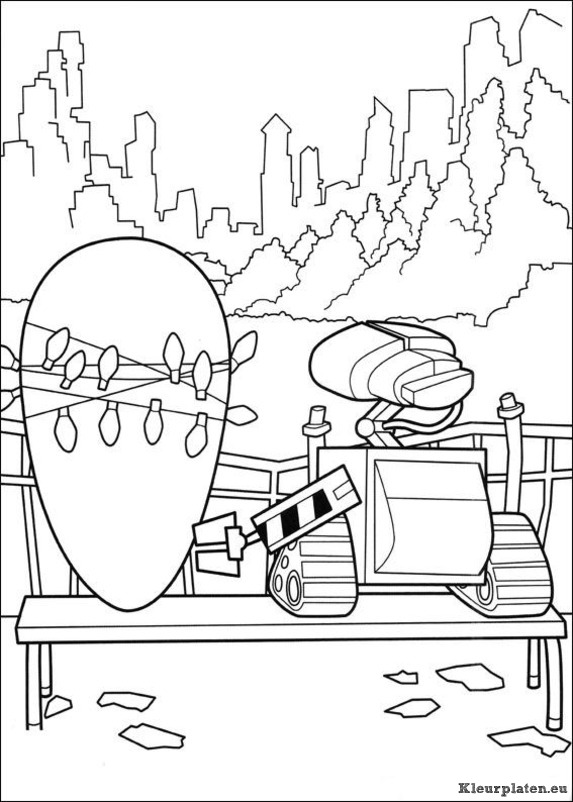 Wall e kleurplaten