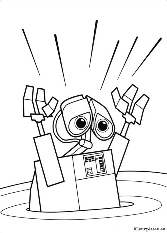 Wall e kleurplaten