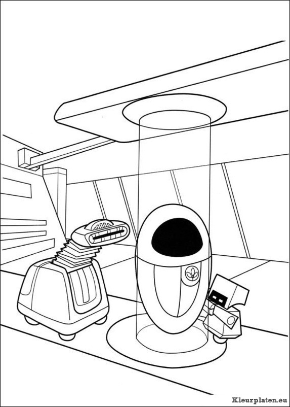 Wall e kleurplaten