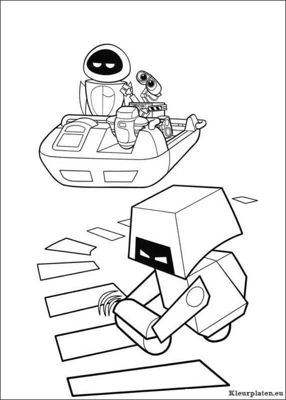 Wall e kleurplaten