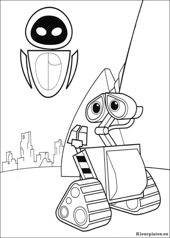 Wall e kleurplaten