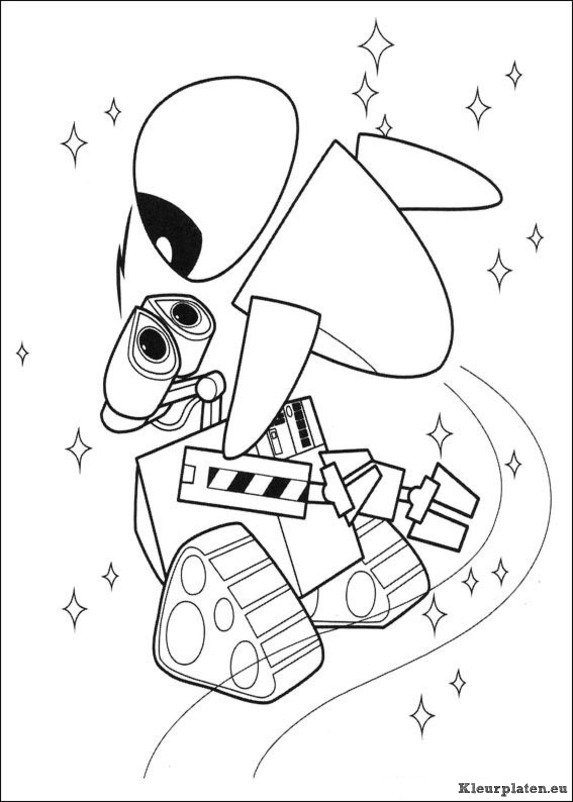 Wall e kleurplaten