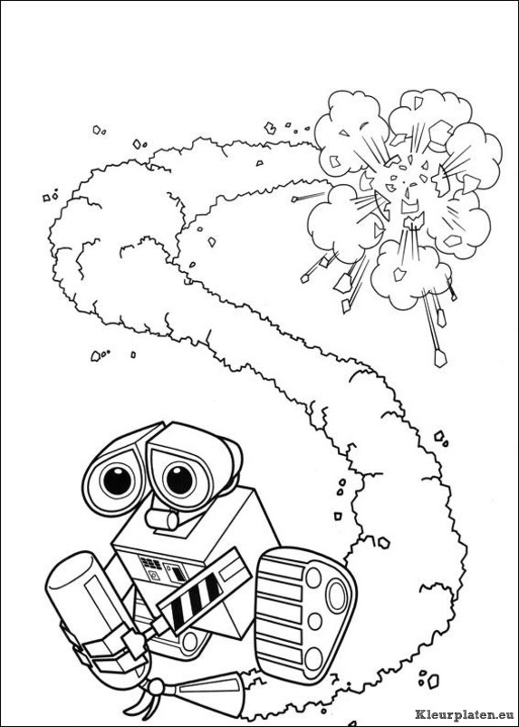 Wall e kleurplaten