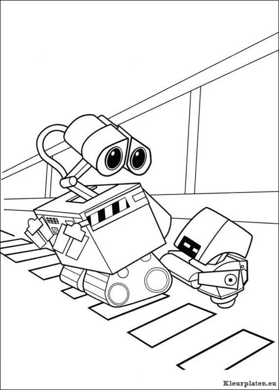 Wall e kleurplaten
