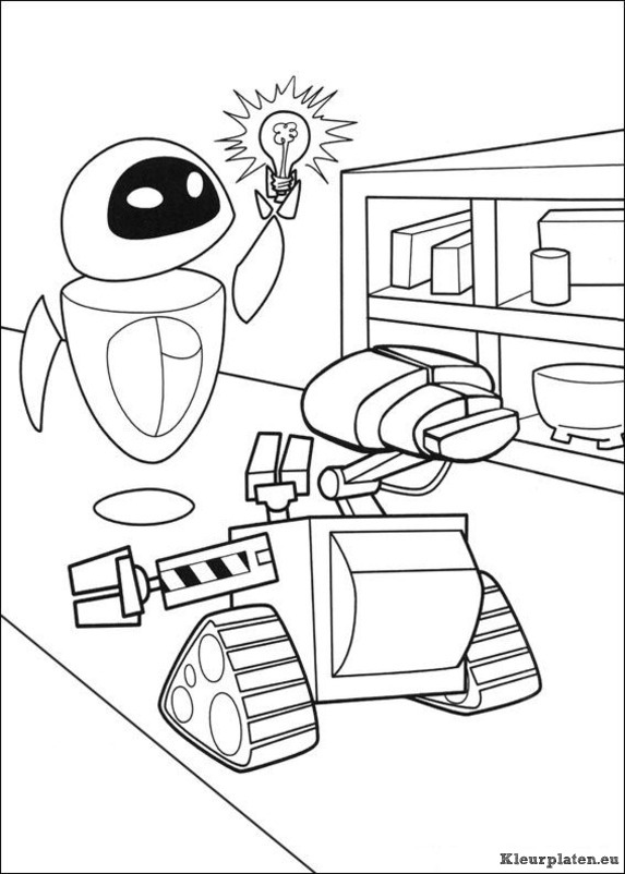 Wall e kleurplaten