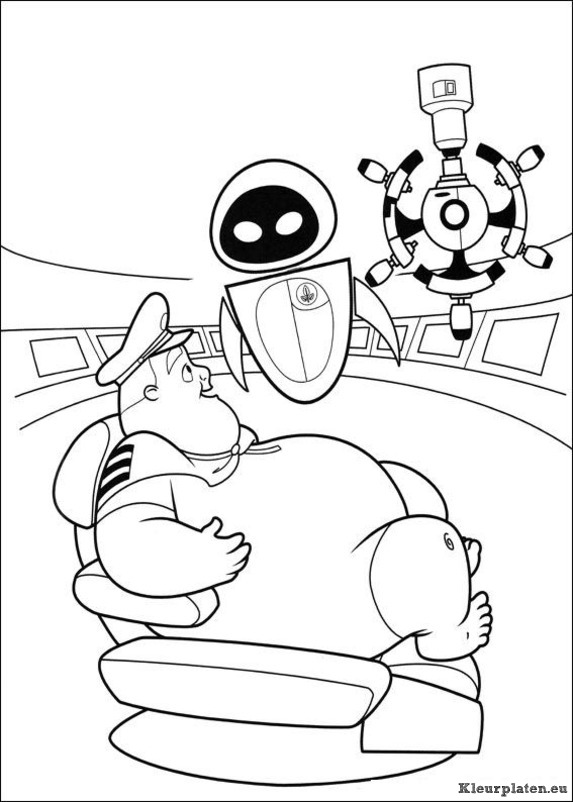 Wall e kleurplaten