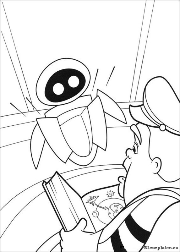 Wall e kleurplaten