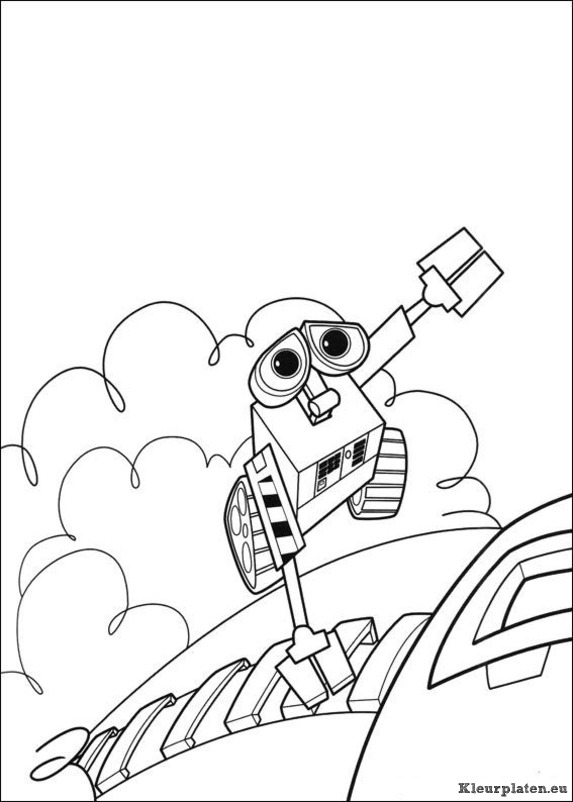 Wall e kleurplaten