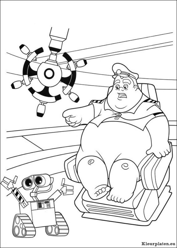 Wall e kleurplaten