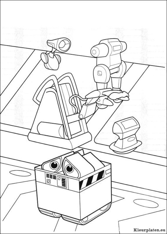 Wall e kleurplaten