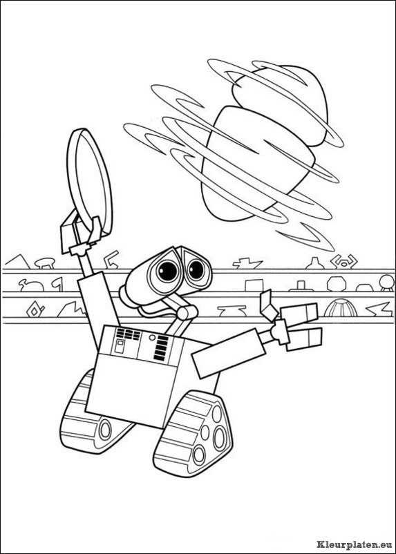 Wall e kleurplaten