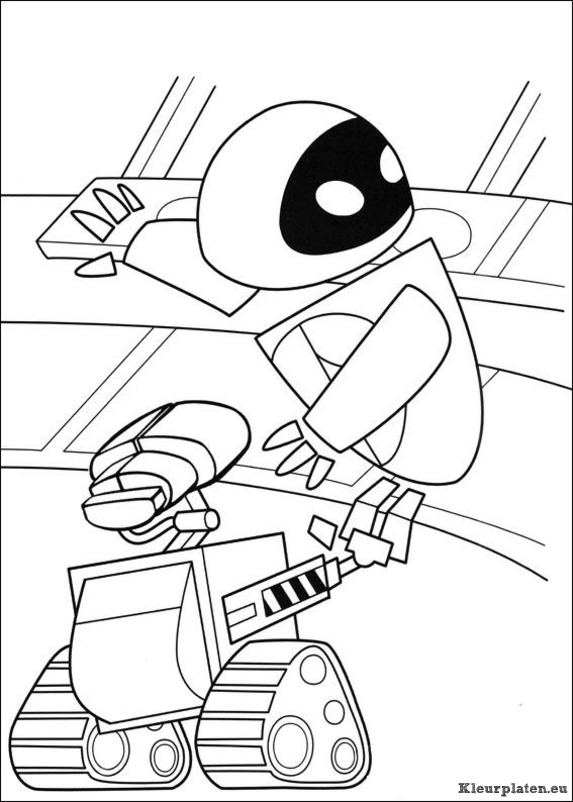 Wall e kleurplaten