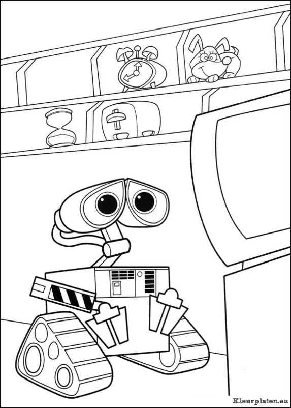 Wall e kleurplaten