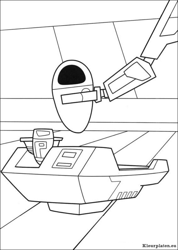 Wall e kleurplaten