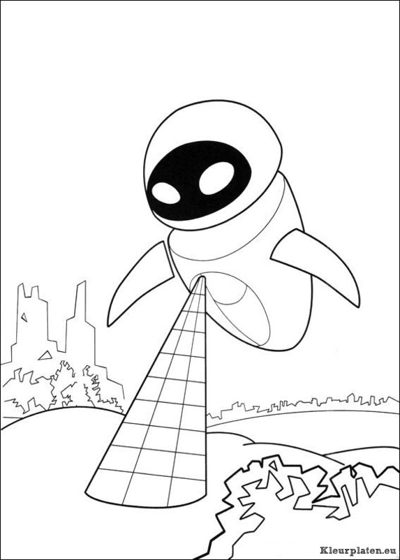 Wall e kleurplaten
