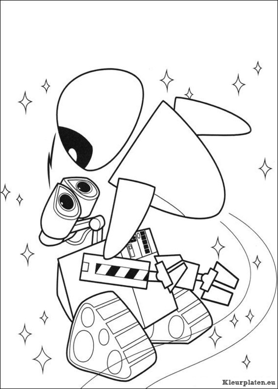 Wall e kleurplaten