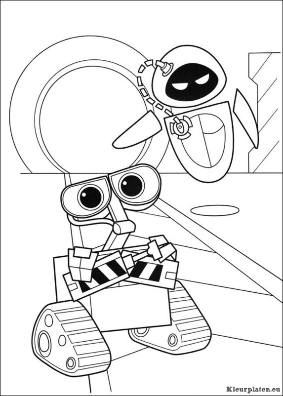Wall e kleurplaten