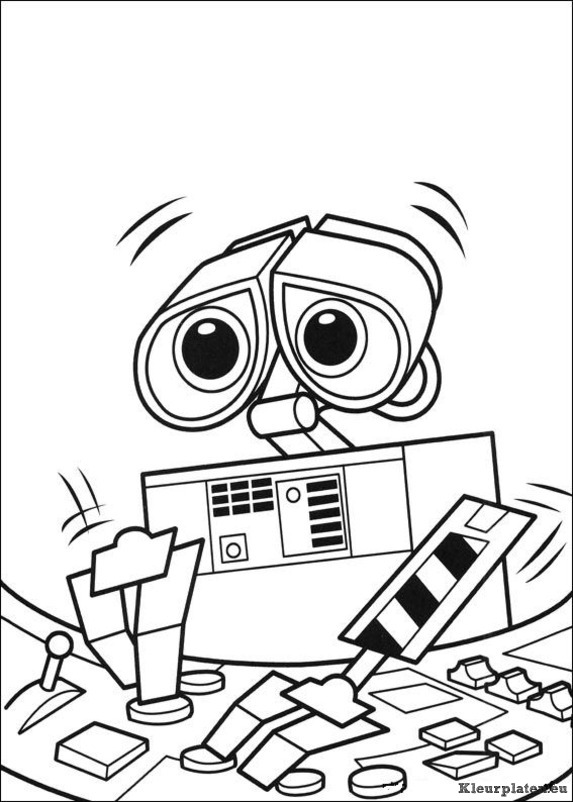 Wall e kleurplaten