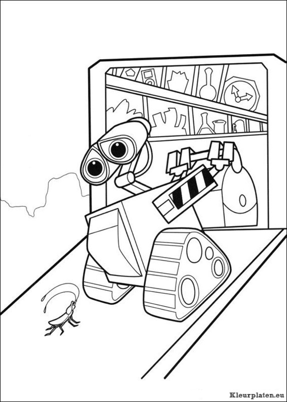 Wall e kleurplaten