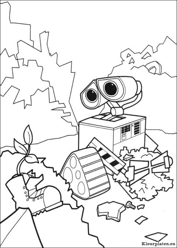 Wall e kleurplaten