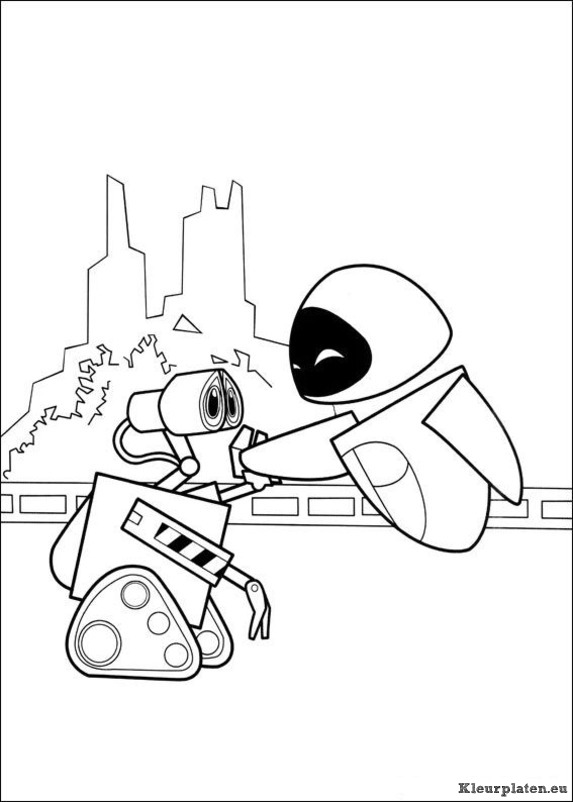 Wall e kleurplaten