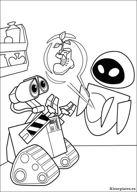 Wall e kleurplaten