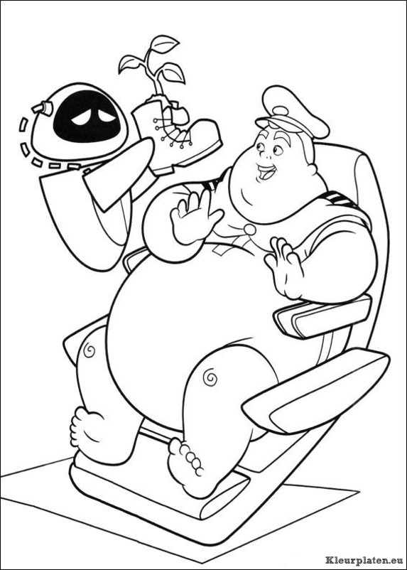 Wall e kleurplaten