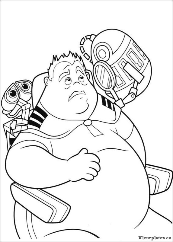 Wall e kleurplaten