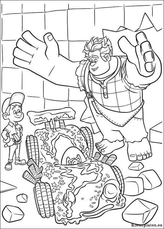 Wreck it ralph kleurplaten
