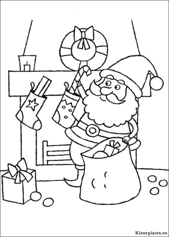 Kerst kleurplaten