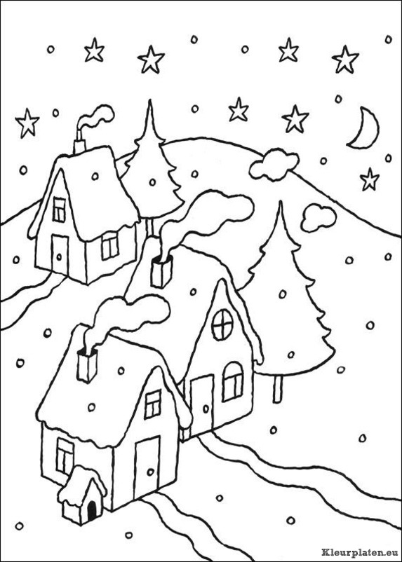 Kerst kleurplaten