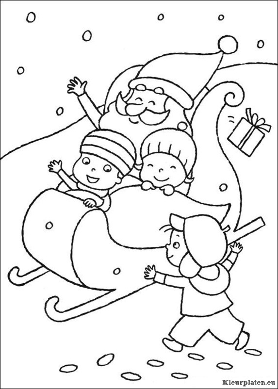 Kerst kleurplaten