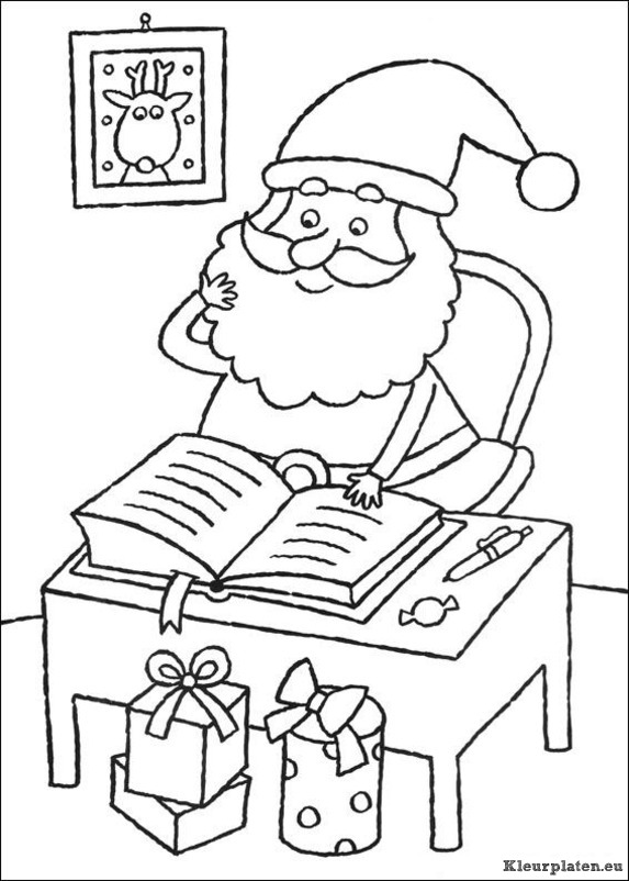 Kerst kleurplaten