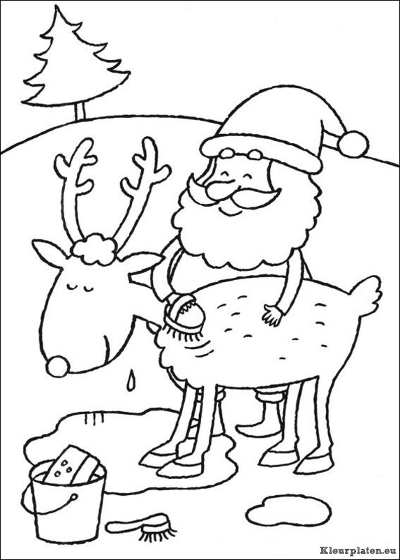 Kerst kleurplaten