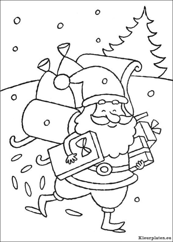 Kerst kleurplaten