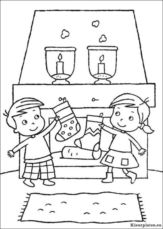 Kerst kleurplaten