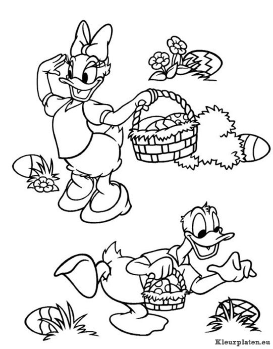 Pasen met disney kleurplaten