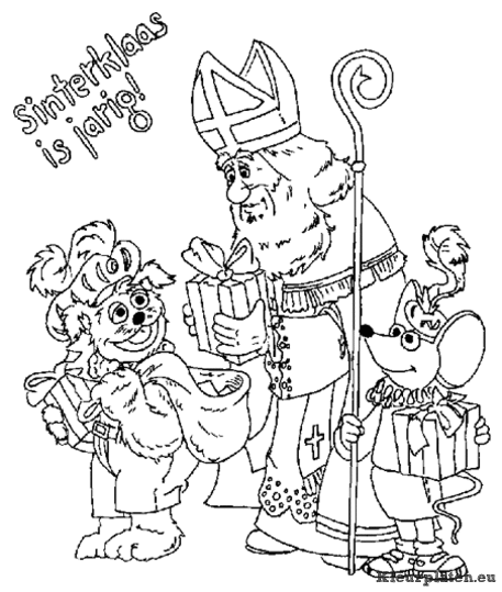 Sinterklaas kleurplaat