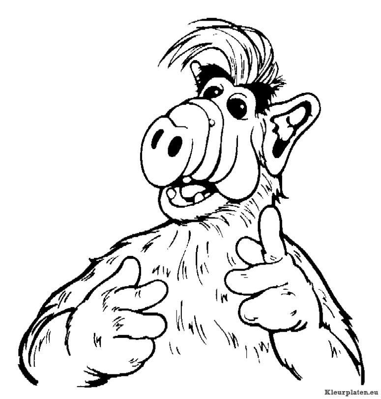 Alf kleurplaten