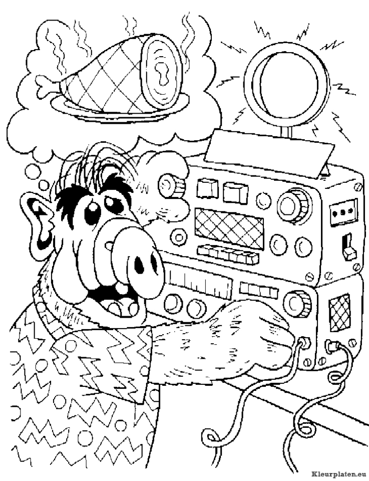 Alf kleurplaten