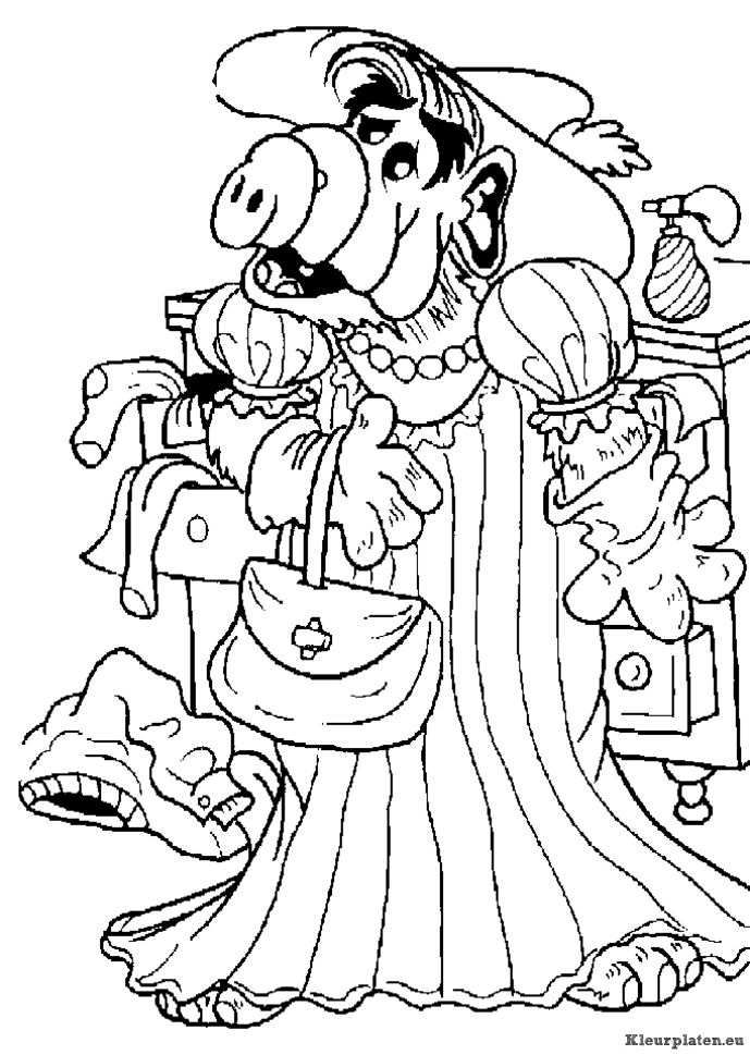 Alf kleurplaten