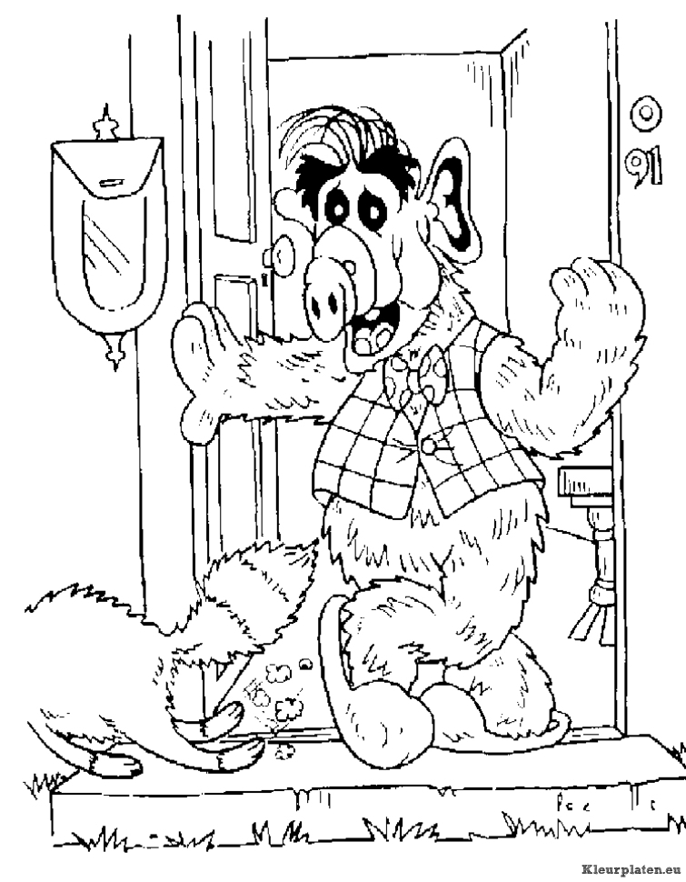 Alf kleurplaten