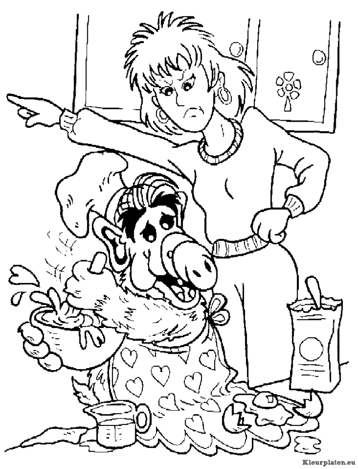 Alf kleurplaten