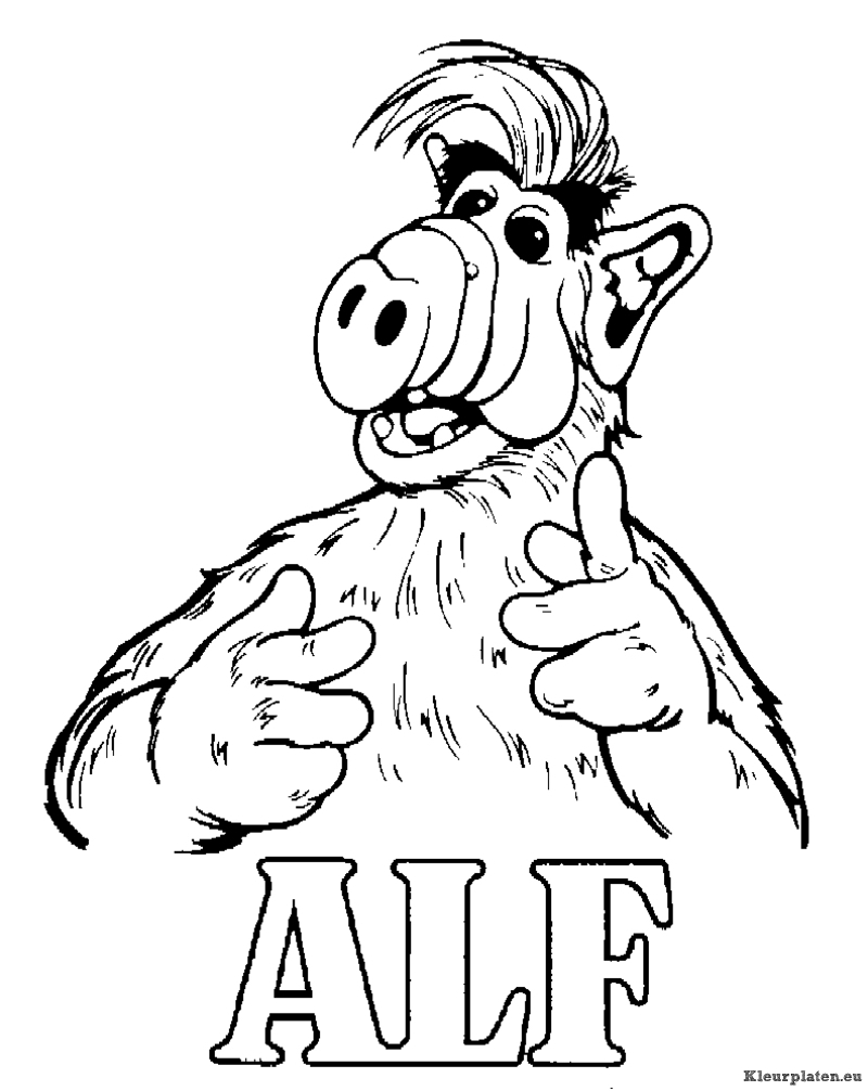 Alf kleurplaten