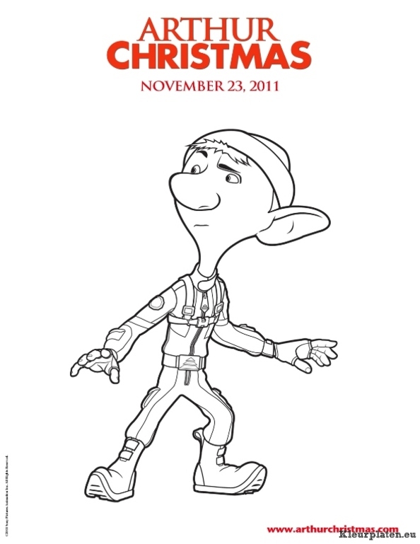 Arthur christmas kleurplaten